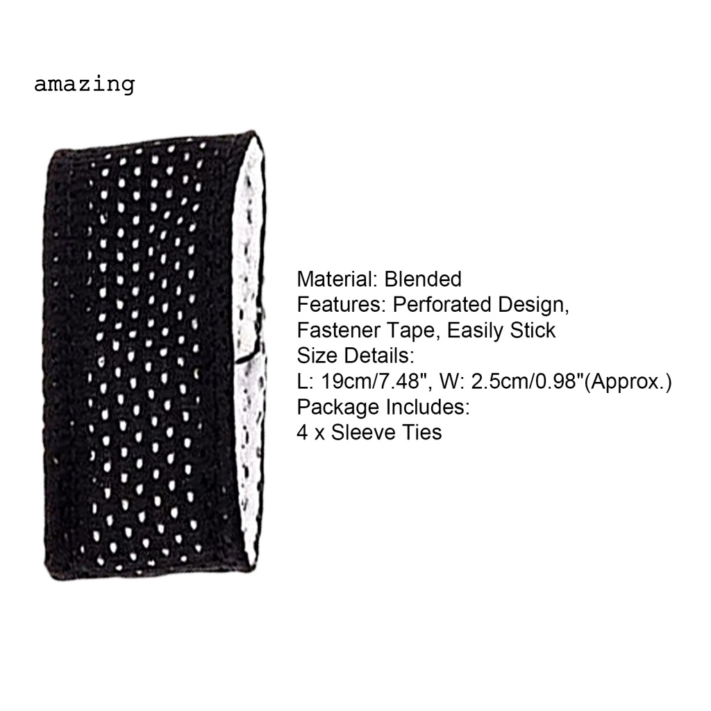 Set 4 Đai Quấn Cố Định Tay Áo Linh Hoạt Chống Mài Mòn Khi Chơi Thể Thao