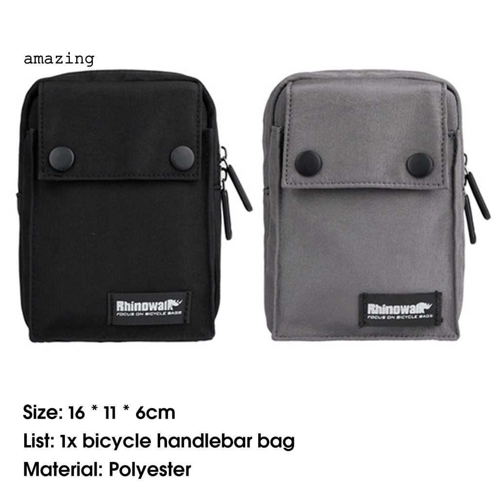 Túi Đựng Đồ Gắn Tay Lái Xe Đạp Màu Đen / Xám Không Phai