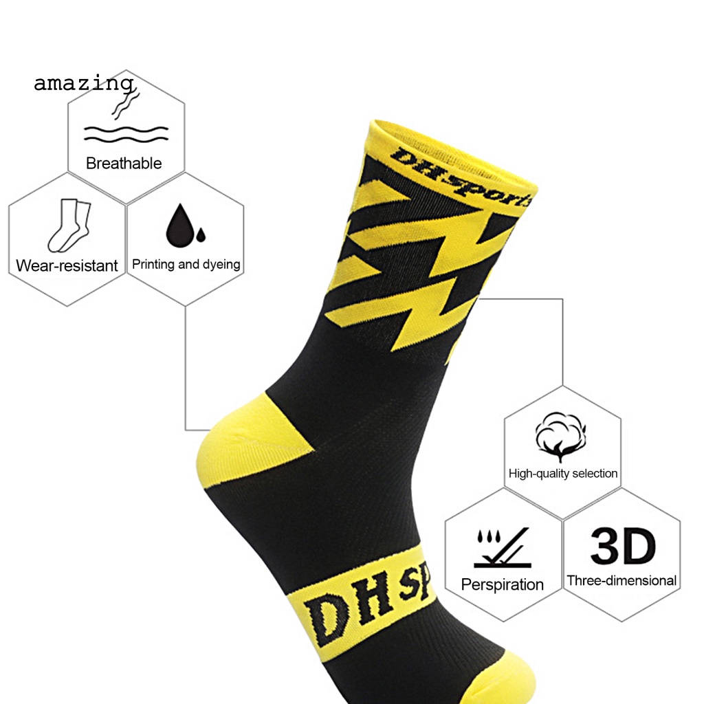 1 Đôi Tất Dệt Kim Màu Sắc Tươi Sáng Chống Trượt Chân Tiện Dụng Thời Trang Unisex