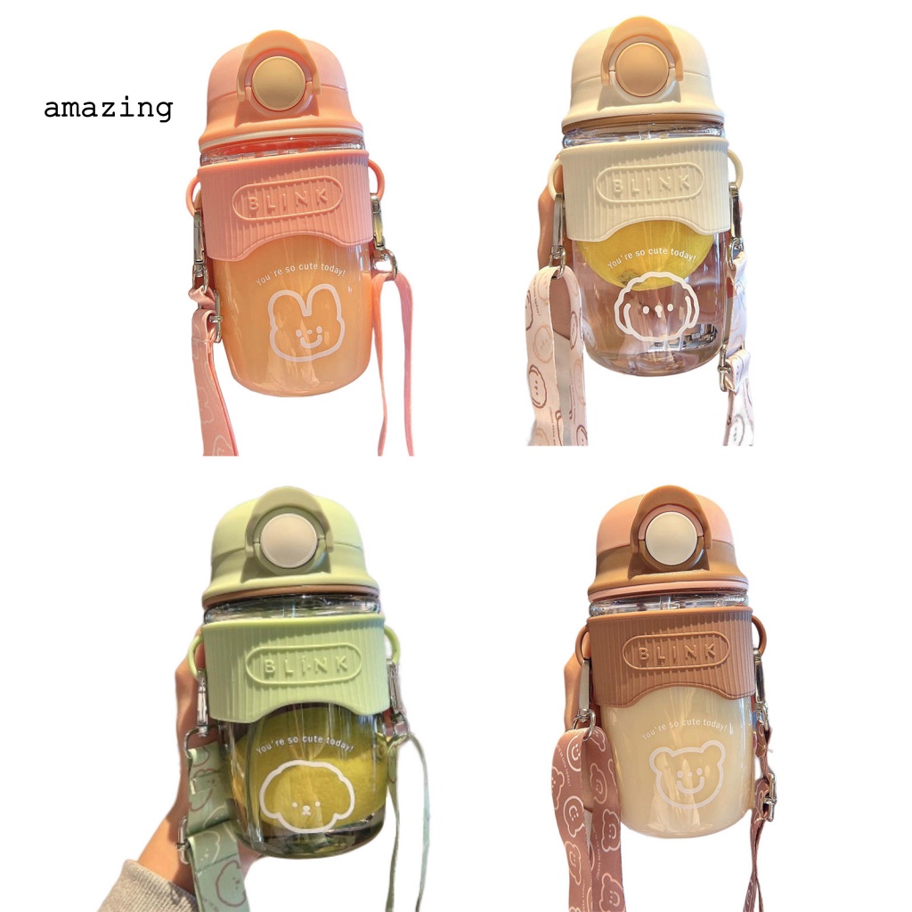 Bình Nước Thể Thao Có Ống Hút Dung Tích 600ml Dành Cho Nữ