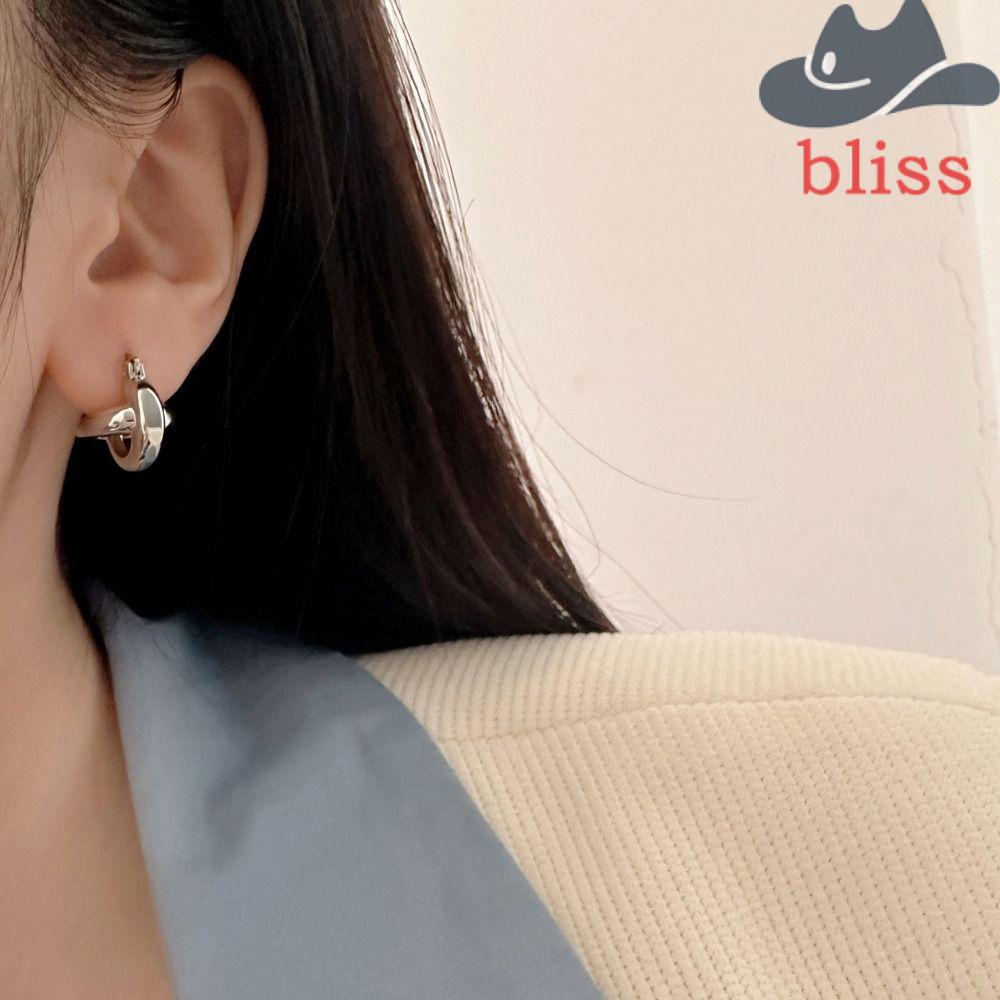 Bông Tai Hình Tròn / Thánh Giá Bằng Đồng Phong Cách Hàn Quốc Thời Trang Cho Nữ