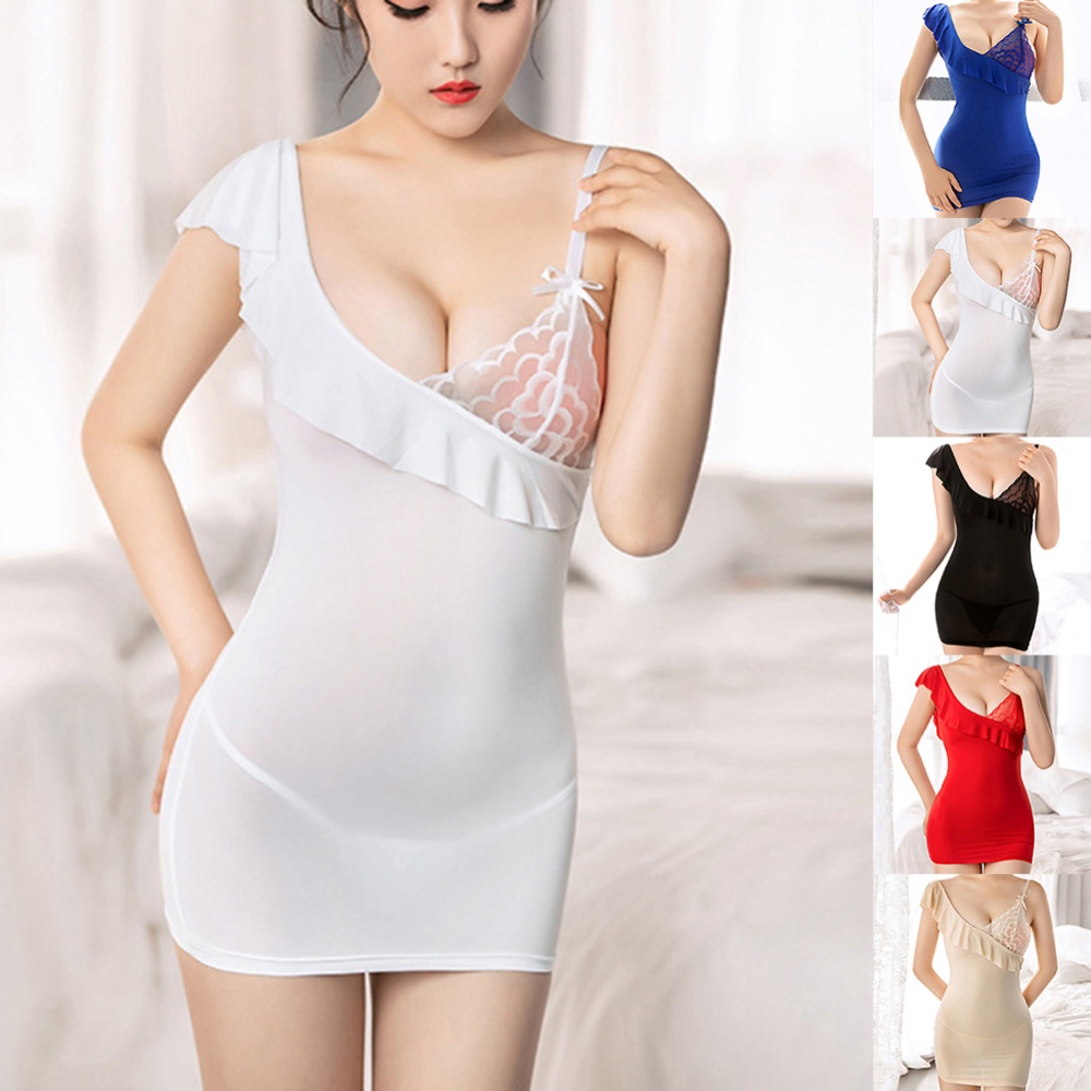 Đầm Ngủ Khoét Lỗ Thoáng Khí Mềm Mại Dễ Thương Cho Bạn Gái