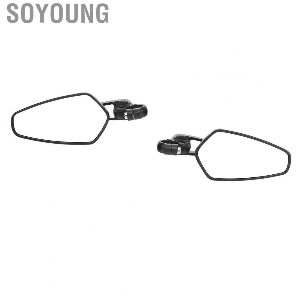 Soyoung Motorcycle Rear View Mirror  22mm Handle Bar End Mirrors Adjustable Angle Black Housing Shockproof  for MT03 MT07 FZ07 MT09