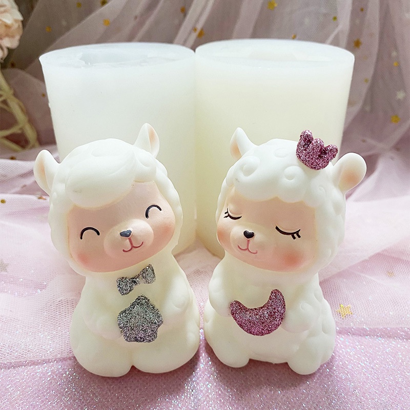 Khuôn Silicone Làm Bánh Hình Lạc Đà Alpaca 3D