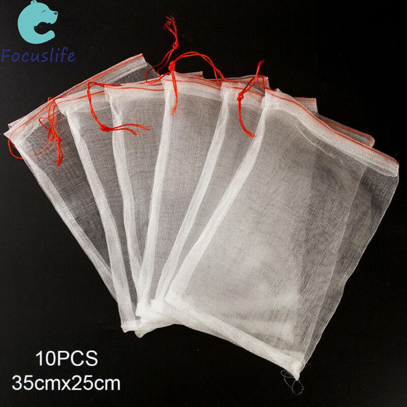 Bộ 10 Túi Lưới Dây Rút Đựng Trái Cây Tái Sử Dụng Tiện Lợi 2019