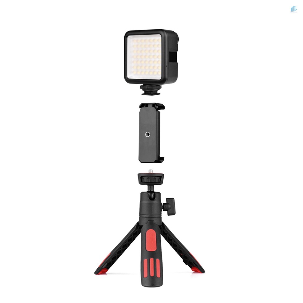 ANDOER Bộ Giá Đỡ Ba Chân Mini Có Đèn LED Và Kẹp Gắn Điện Thoại Mini 5500K Điều Chỉnh Được Độ Sáng Hỗ Trợ Quay Video / Điện Thoại Thông Minh