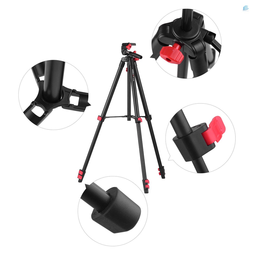 Giá Đỡ Ba Chân Bằng Hợp Kim Nhôm VT-832 2kg 1 / 4 &quot; Bộ 1310 Túi Đựng Đồ Đa Năng 13Cm Màu Đen