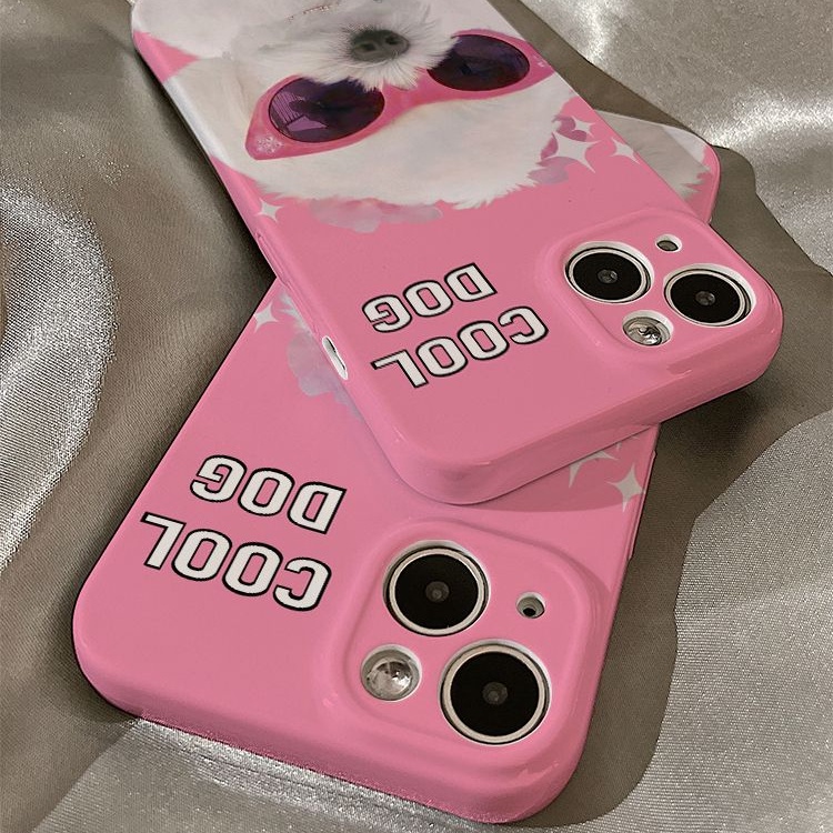 Ốp Điện Thoại Cứng Họa Tiết Chú Chó Đeo Kính Mát Dễ Thương Cho iphone14promax 13 1112P HJGQ