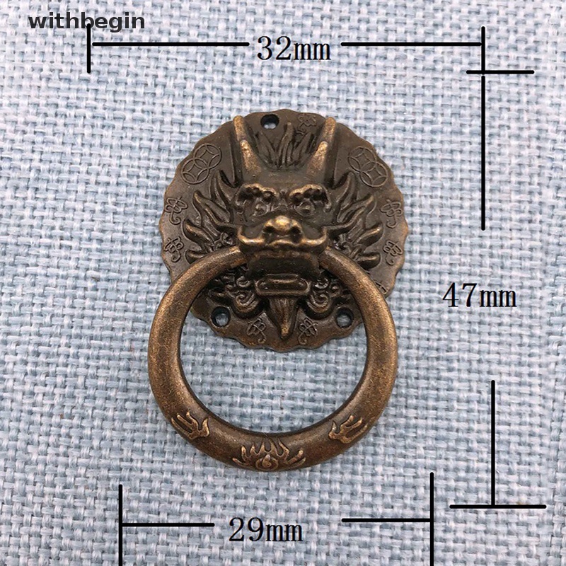 Set 10 Tay Nắm Cửa Tủ Hình Đầu Rồng Phong Cách Vintage