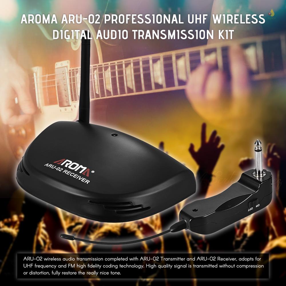 Hệ Thống Truyền Tín Hiệu Âm Thanh Kỹ Thuật Số Không Dây Sạc Lại Được mynice Aroma ARU-02 UHF Với Cáp USB Cho Đàn Guitar Bass