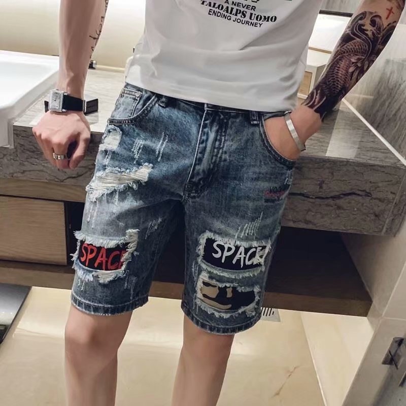 Quần short jean PAUL FITZGERALD ống rộng màu trơn phong cách Hàn Quốc thời trang cho nam