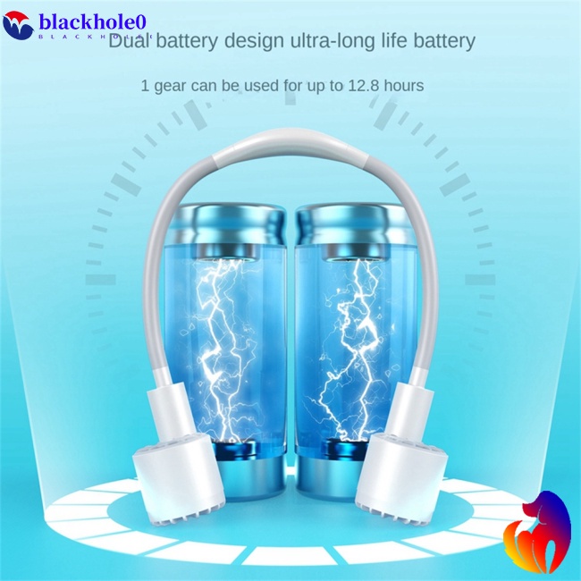 Quạt Thể Thao Đeo Cổ Không Cánh Chạy Pin 2400mah Hai Đầu Yên Tĩnh Có Thể Sạc Lại Bằng Cổng Usb