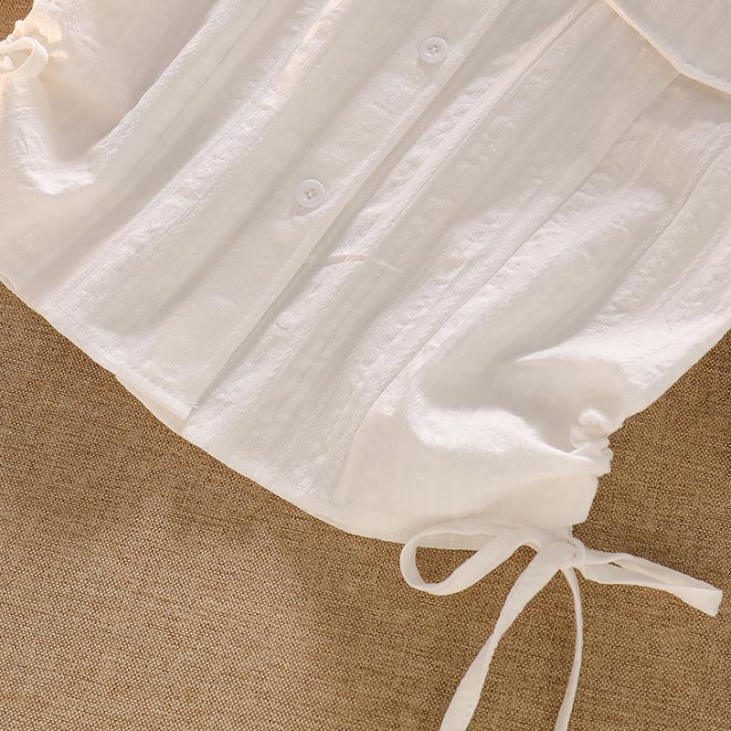 Bộ Áo Sơ Mi Phối Chân Váy Yếm Denim Thời Trang Mùa Hè 2023 Cho Bé Gái 5-6 - 7-8 - 9-10 - 11-12 - 13-14 - 15 Tuổi