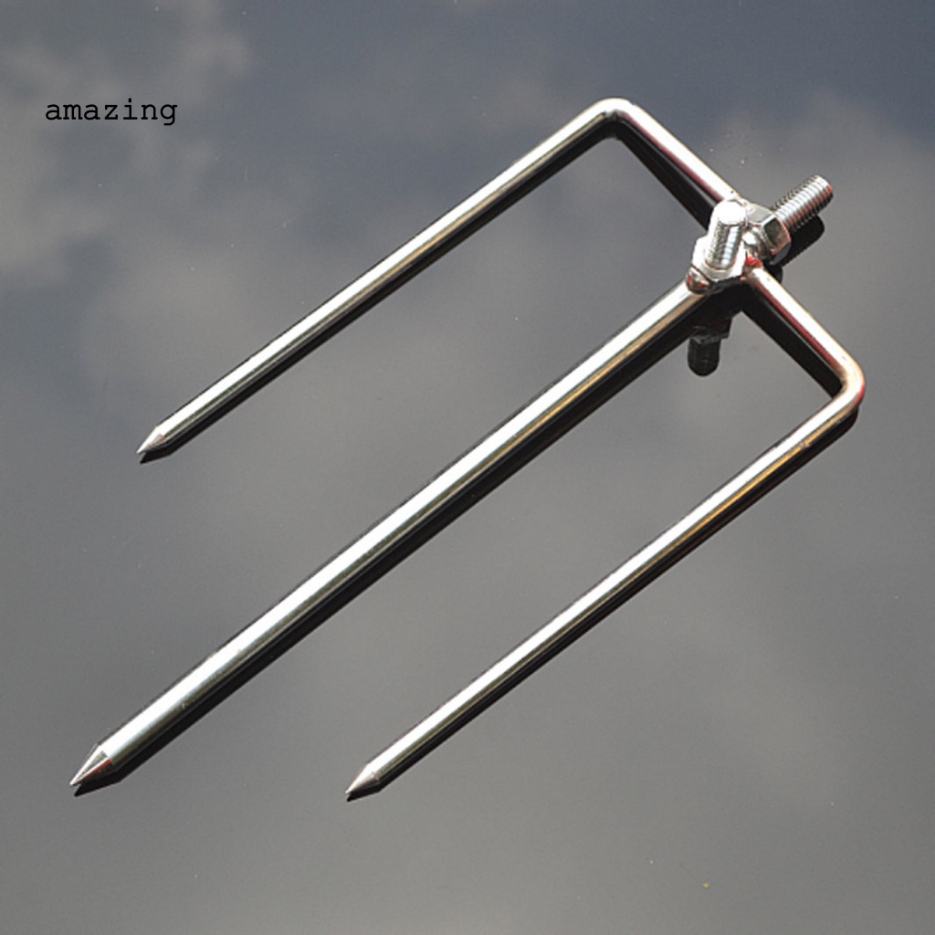 Giá Đỡ Dù Câu Cá Hình Tam Giác Bằng Thép Không Gỉ Dày Dặn Chống Gió