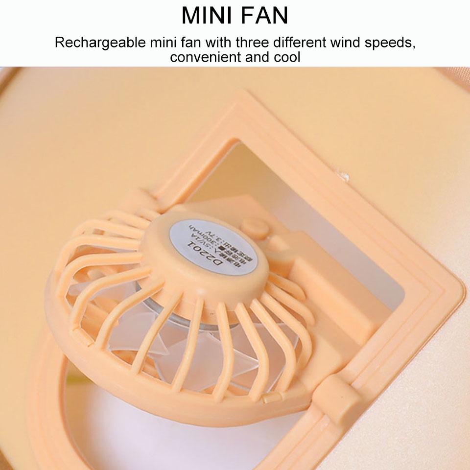 Mũ Lưỡi Trai Nửa Đầu Chống Nắng Kèm Quạt Nhỏ Không Chóp Thời Trang Mùa Hè Cho Nữ