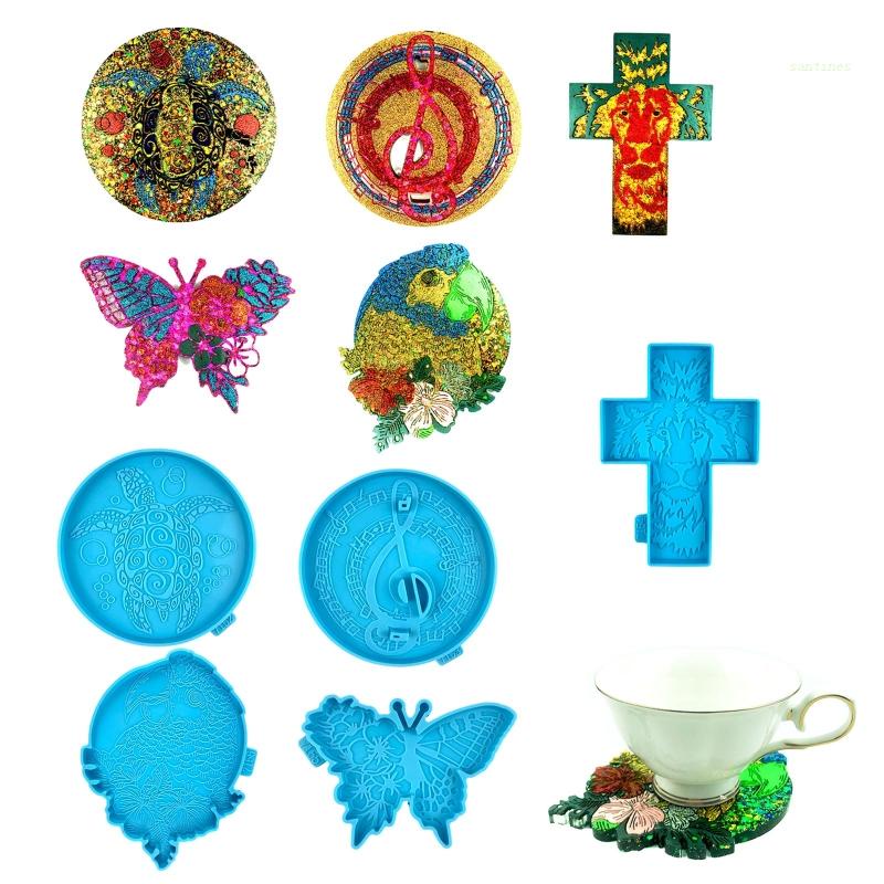 Khuôn Silicone Làm Đế Lót Ly Hình Động Vật Diy