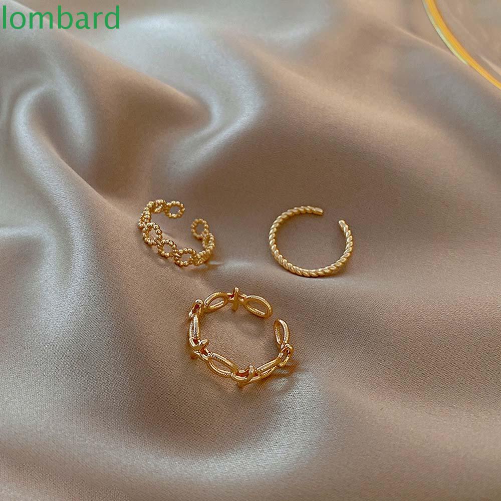 Bộ Nhẫn Hở Thời Trang Cá Tính Độc Đáo|Set 3 Khuyên Tai Hình Học Thời Trang Cho Nữ