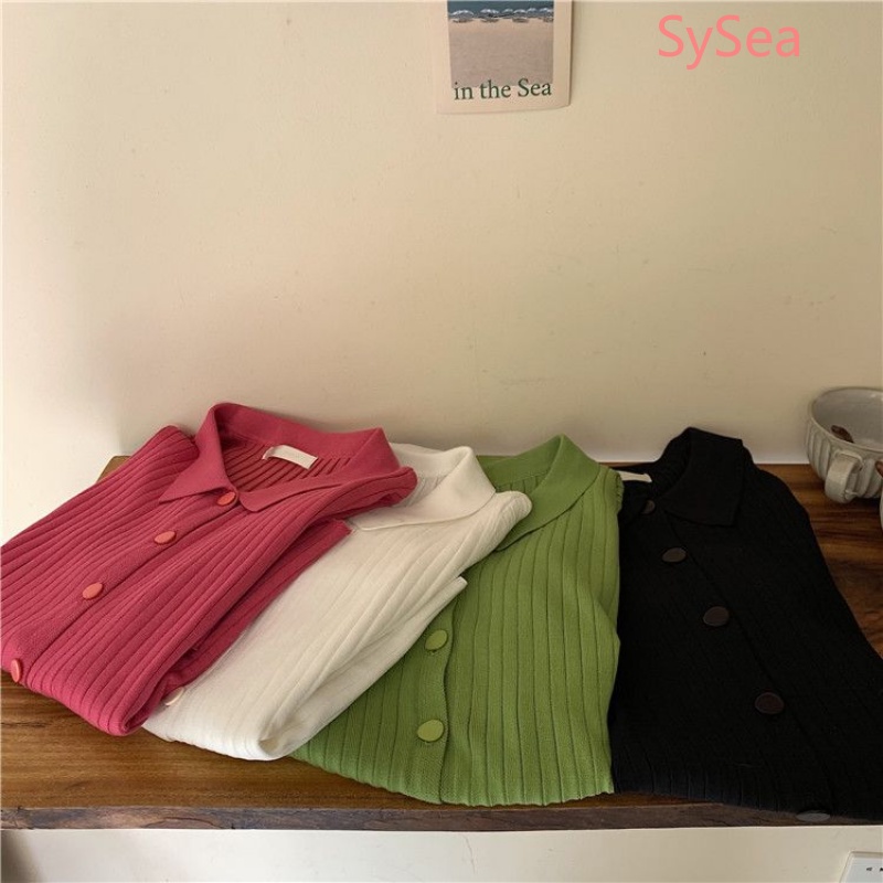 Áo Polo Dệt Kim Thời Trang Mùa Hè Dành Cho Nữ