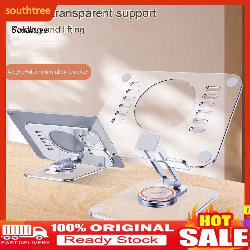 Giá Đỡ Máy Tính Bảng Để Bàn Trong Suốt Chống Trượt Xoay 360 Độ Tiện Dụng