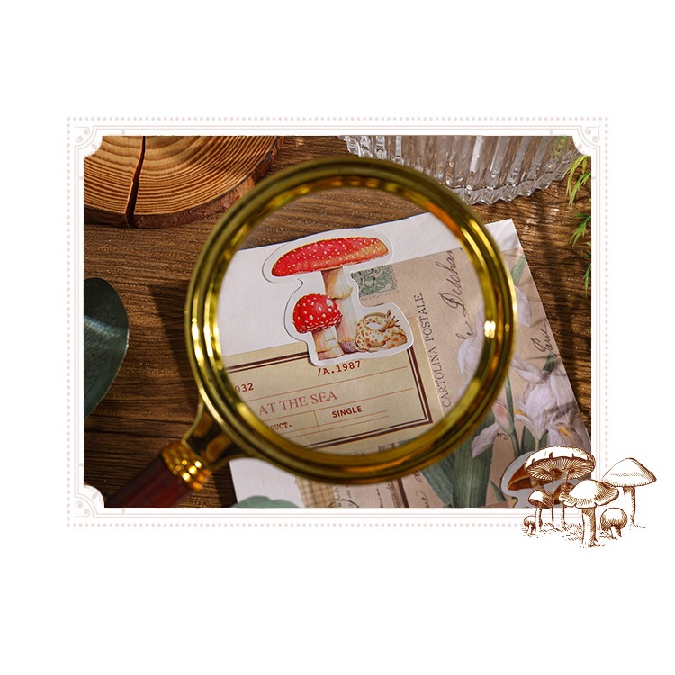 Bộ 40 Miếng Dán Trang Trí Sổ Tay Hình Nấm Dễ Thương