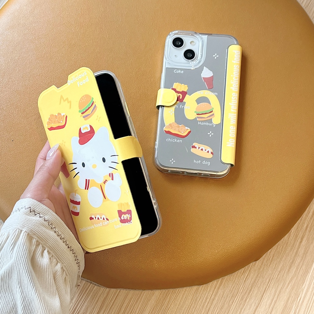 Ốp Điện Thoại tpu Silicon Mềm Trong Suốt Chống Sốc In Hình Mèo Mcdonald 'S Kitty Cho iPhone 14 13 12 11 PRO MAX