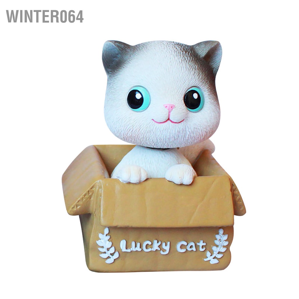 Winter064 Xe Lắc Đầu Búp Bê Nội Thất Điều Khiển Trung Tâm Trang Trí Đồ Dễ Thương Nhựa Hàng Thủ Công