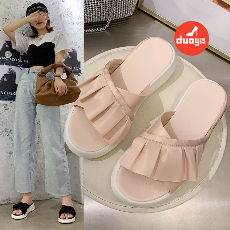 Dép Xỏ Ngón Đi Biển Đế Phẳng Chống Trượt Thời Trang Mùa Hè Đơn Giản Dành Cho Bạn Nữ