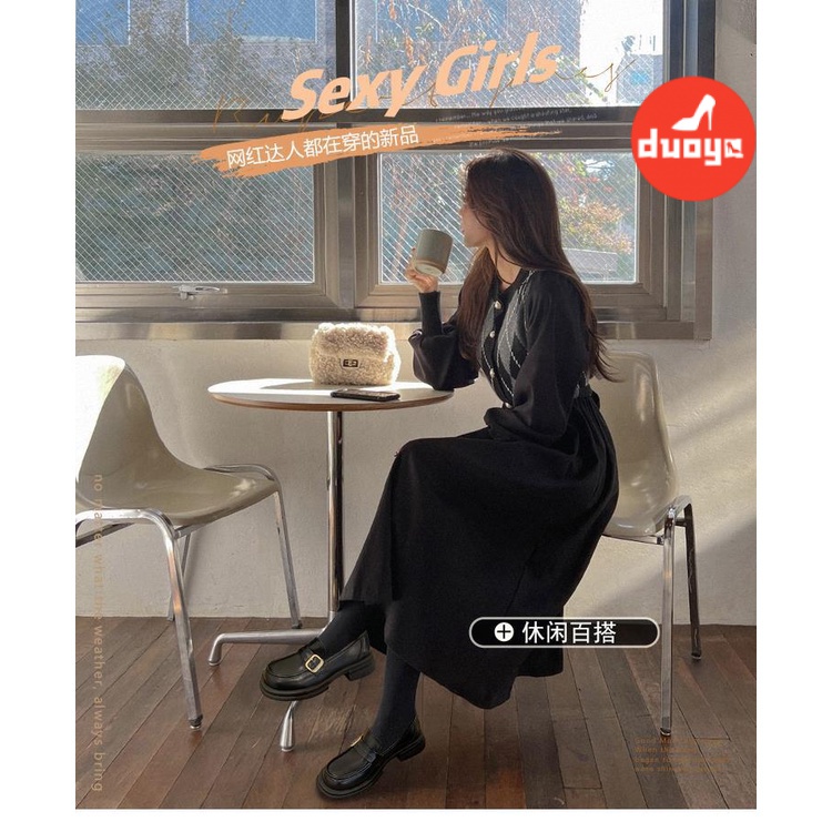 Duoya Giày Lười Đế Dày Bằng Da Mỏng Phong Cách Anh Quốc Cổ Điển Thời Trang Xuân Hè 2022 Cho Nữ