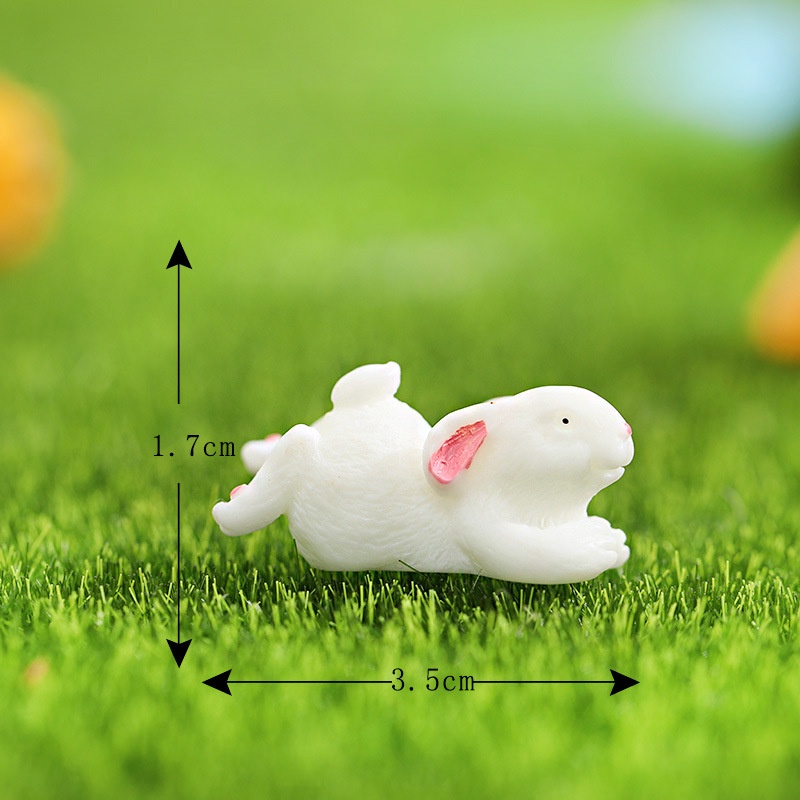Mô Hình Tiểu Cảnh "Gia Đình Thỏ Micro Mini" Trang Trí Sen Đá, Sân Vườn/ Chậu Cây, DYI, Terrarium