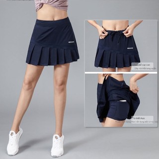 Chân Váy Ngắn Xếp Ly Giả Hai Mảnh Khô Nhanh Cho Nữ Chạy Marathon / Cầu Lông / Tennis