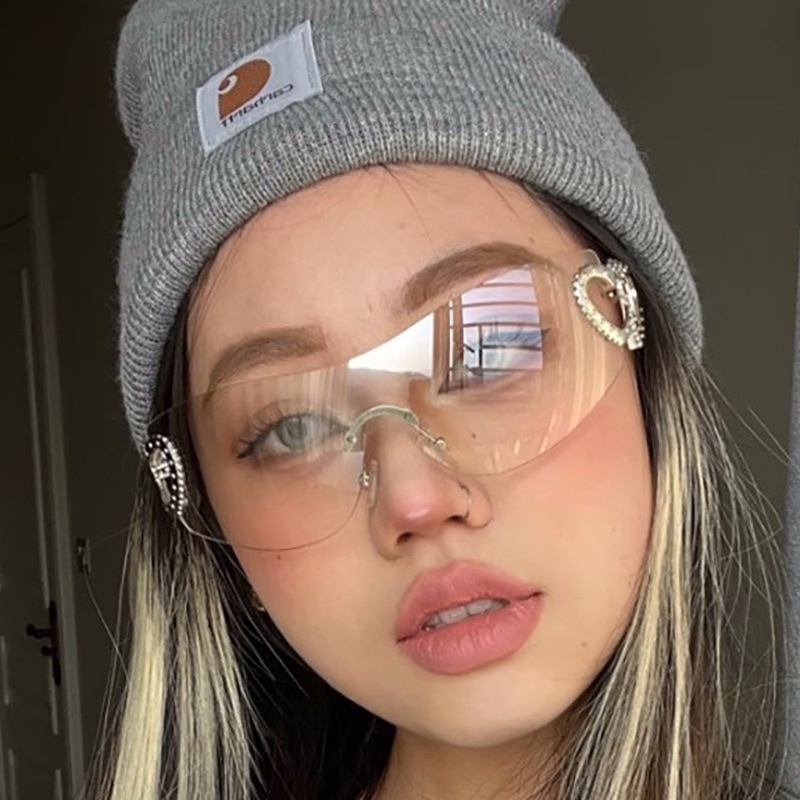 Kính Mát Gọng Vuông Kim Loại Thời Trang Cho Nam Nữ