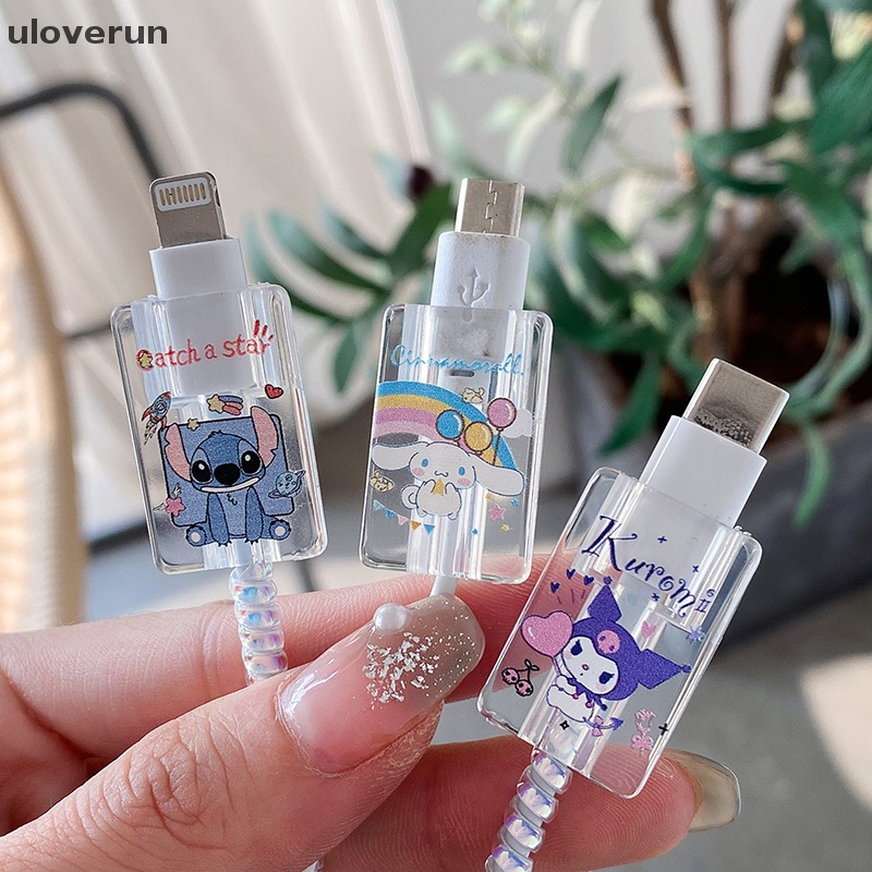 Phụ Kiện Bảo Vệ Dây Cáp Bằng Silicon Hình Hoạt Hình Đáng Yêu