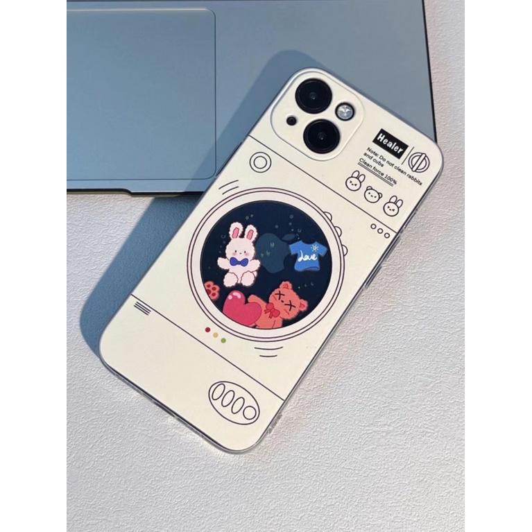 ✅Ốp Điện Thoại Dẻo Trong Suốt Họa Tiết Hoạt Hình Máy Giặt Độc Đáo Cho iPhone14plusmax 13 12 14Pro U2T7