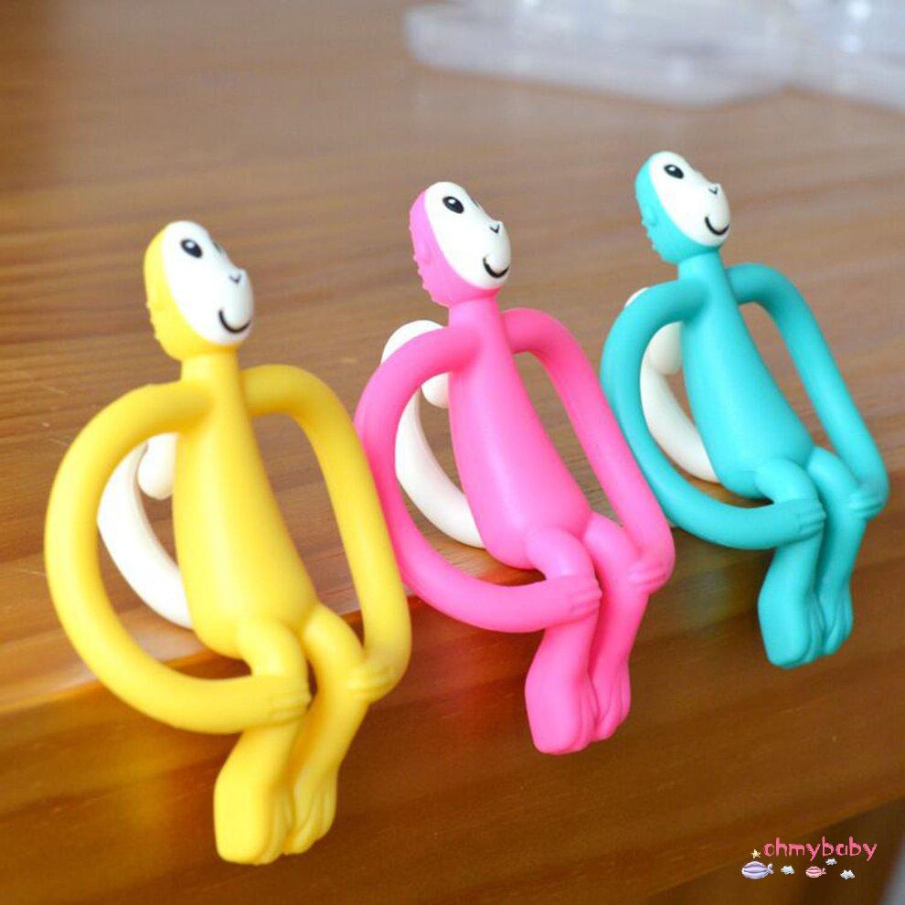 [Sẵn sàng] Trẻ Sơ Sinh Silicone Hoạt Hình Khỉ Răng Hàm Thanh Giảm Đau Dụng Cụ Dễ Dàng Vệ Tay Cầm Vòng [P/7]