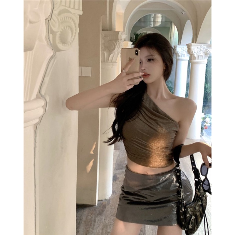 Áo Nữ Không Tay Một Dây Hở Vai Thời Trang Quyến Rũ