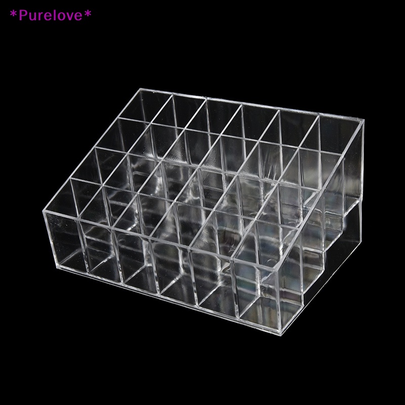 Hộp Acrylic Trong Suốt 24 Ngăn Đựng Son Môi Trưng Bày Tiện Dụng Mới