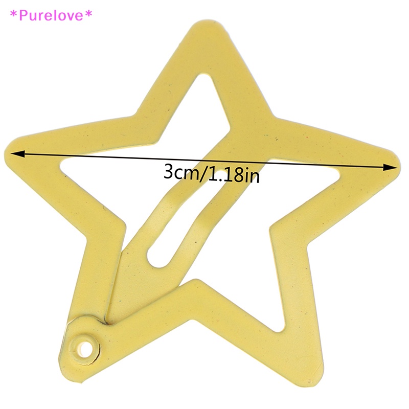 Set 6 Kẹp Tóc Hình Ngôi Sao Bằng Kim Loại Dễ Thương Xinh Xắn Cho Bé Gái Áo Thun Thiết Kế Mới Năng Động Thời Trang