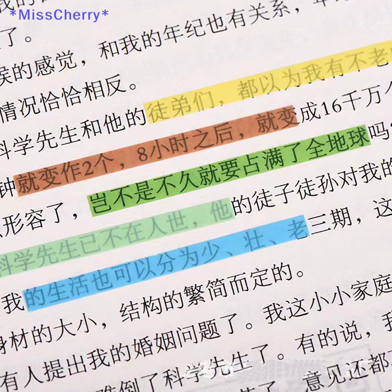 Bộ 300 Tờ Giấy Dán Ghi Chú Màu Dạ Quang Trong Suốt Tiện Dụng Cho Văn Phòng / Trường Học Mới