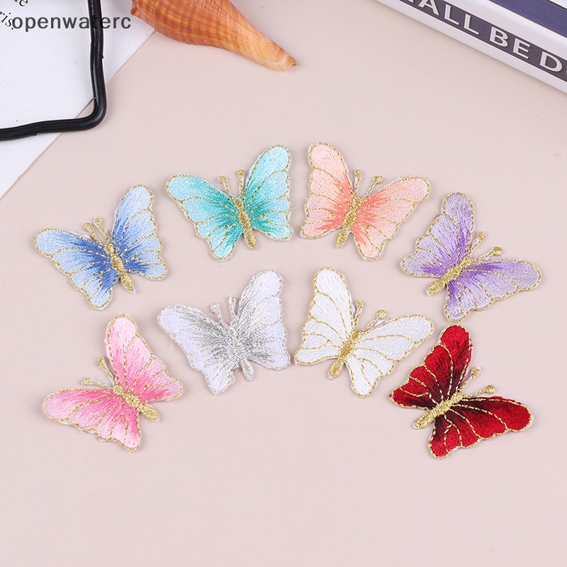 Bộ 5 Miếng Vá Quần Áo Hình Bướm Thêu Nổi DIY