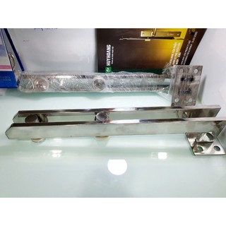   1 Trụ cầu thang lở Inox 304 bóng gương hộp 10x40 x 450mm đôi (bắt mặt & bắt hông)