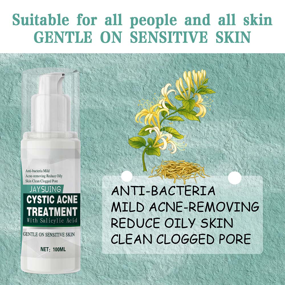 2pcs/100ml jaysuing salicylic acid cystic acne cream facial repair cream