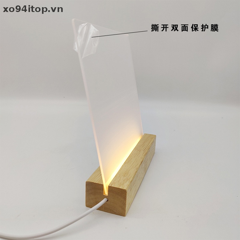 1 Bộ Bảng Mạch Đèn Led Bằng Acrylic Trơn Kèm Bút Đánh Dấu Thay Đổi Màu Trang Trí