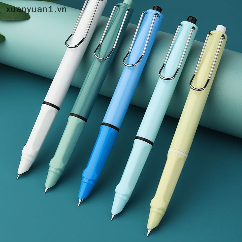 Bút Mực Dạng Nhấn Ngòi 0.38mm Có Thể Thu Gọn Tiện Dụng Cho Văn Phòng / Trường Học