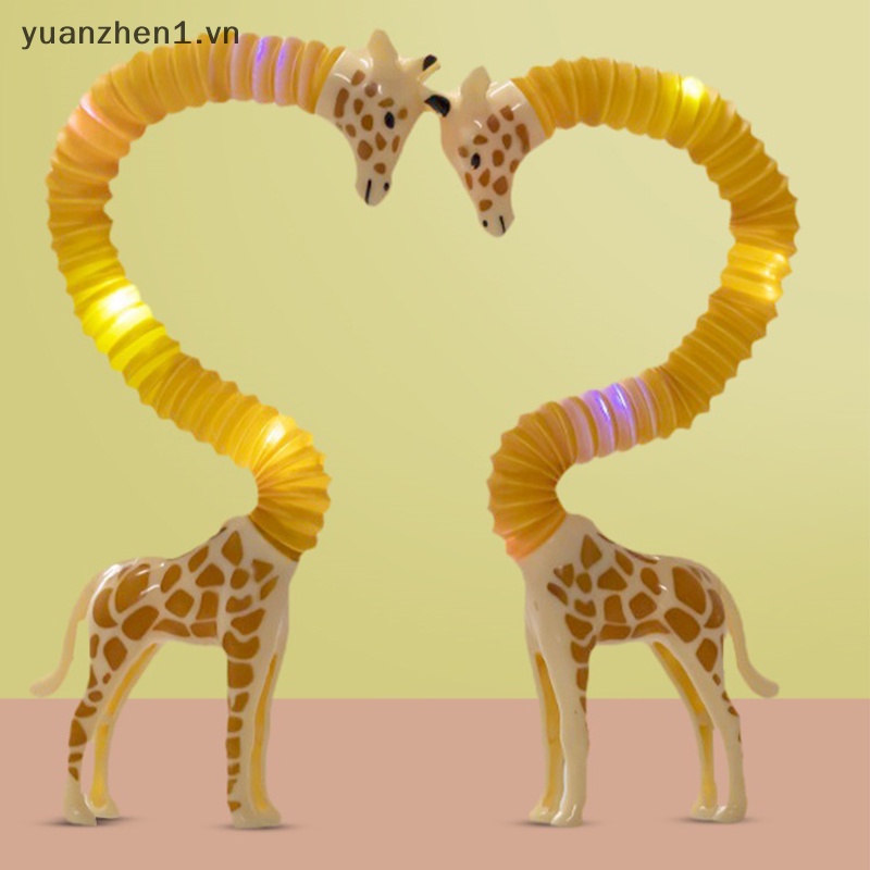 Đồ Chơi Xếp Hình Hươu Cao Cổ Ống Dẫn Đèn LED Có Thể Thay Đổi Màu Sắc