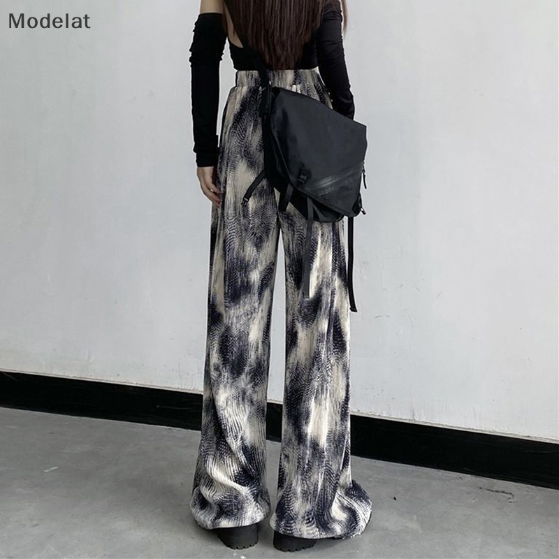 Mfc Quần ống rộng In Họa Tiết Phong Cách Harajuku Đường Phố Vintage Dành Cho Nữ