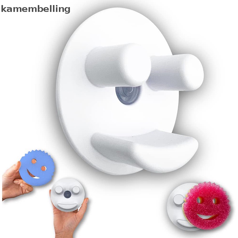 Giá Đỡ Bọt Biển Rửa Chén Hình Mặt Cười Có Giác Hút Tiện Dụng