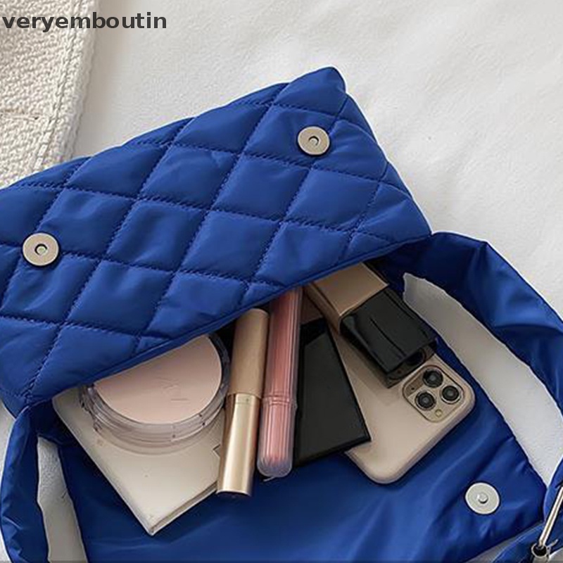 Túi Xách Đeo Vai Bằng Nylon Cotton Sáng Bóng Sức Chứa Lớn Cho Nữ