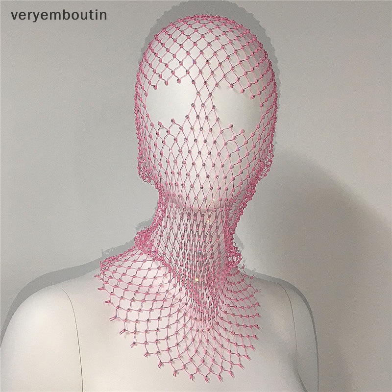 Khăn Trùm Đầu Co Giãn Đính Đá Lấp Lánh Cho Nữ