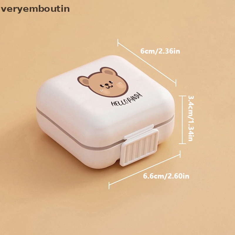 Hộp Đựng Thuốc Bằng Nhựa Hai Ngăn Thiết Kế Nhỏ Gọn Tiện Lợi