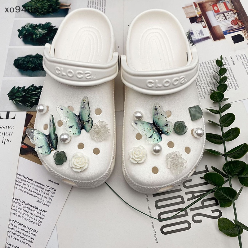 Phụ Kiện Trang Trí Xăng đan DIY Hình Hoa Và Bướm Thời Trang